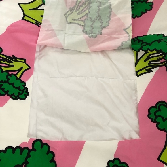 IKEA Anniken Ida Pettersson 2014 Broccoli Pink Green White Fabric 4.3 Yards - Picture 11 of 11